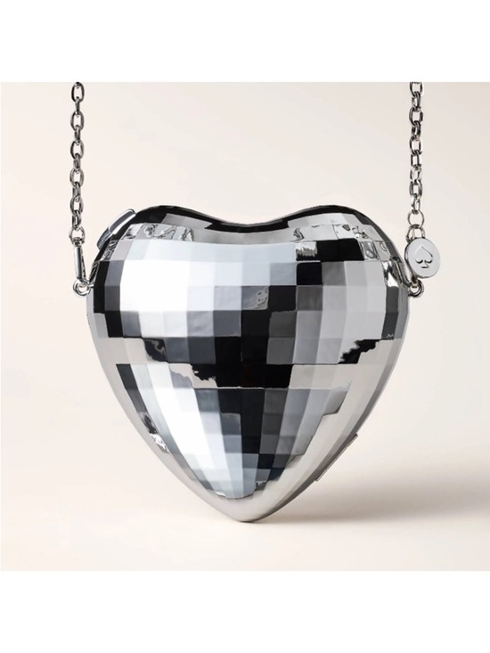 kate spade Handbags - Disco Heart Crossbody Bag - kate spade new york x Target Silver